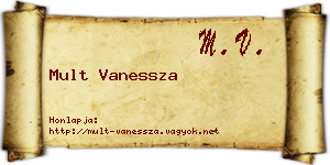 Mult Vanessza névjegykártya